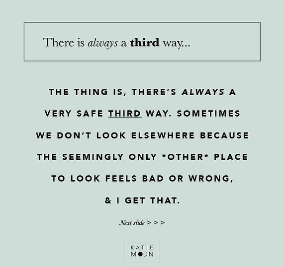 (Swipe👉🏻) Just because something is hard to find, or doesn&rsquo;t present itself within the first two options, does not mean it can&rsquo;t be found.

I listened to a podcast with @marieforleo and @malloryervin yesterday, and in it Marie talked ab