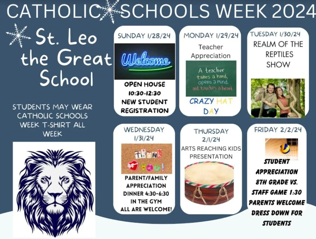 Kicking Off CATHOLIC SCHOOLS WEEK with OPEN HOUSE — St. Leo the Great ...