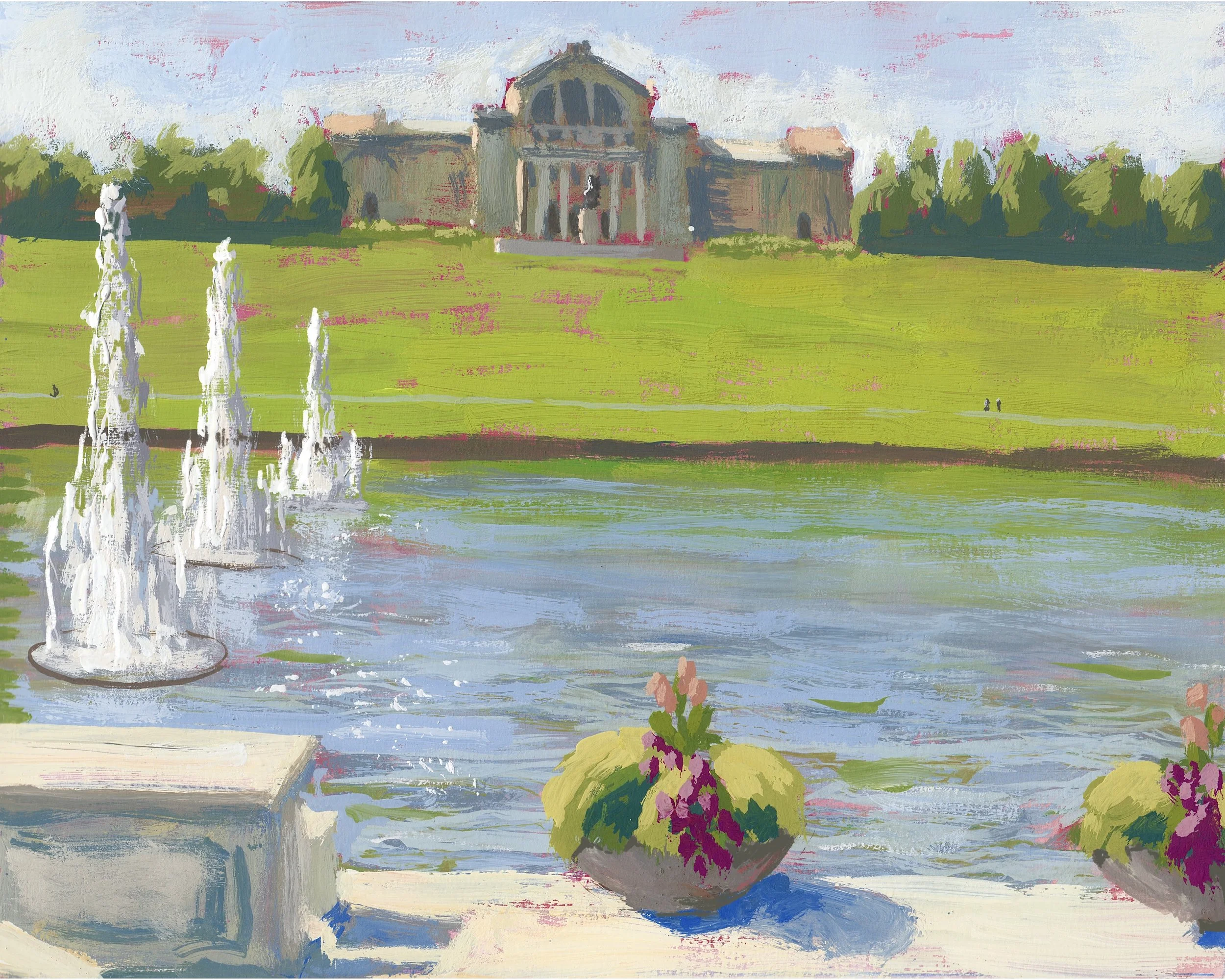 SLAM. Gouache on Crescent Board, 8x10" 2023