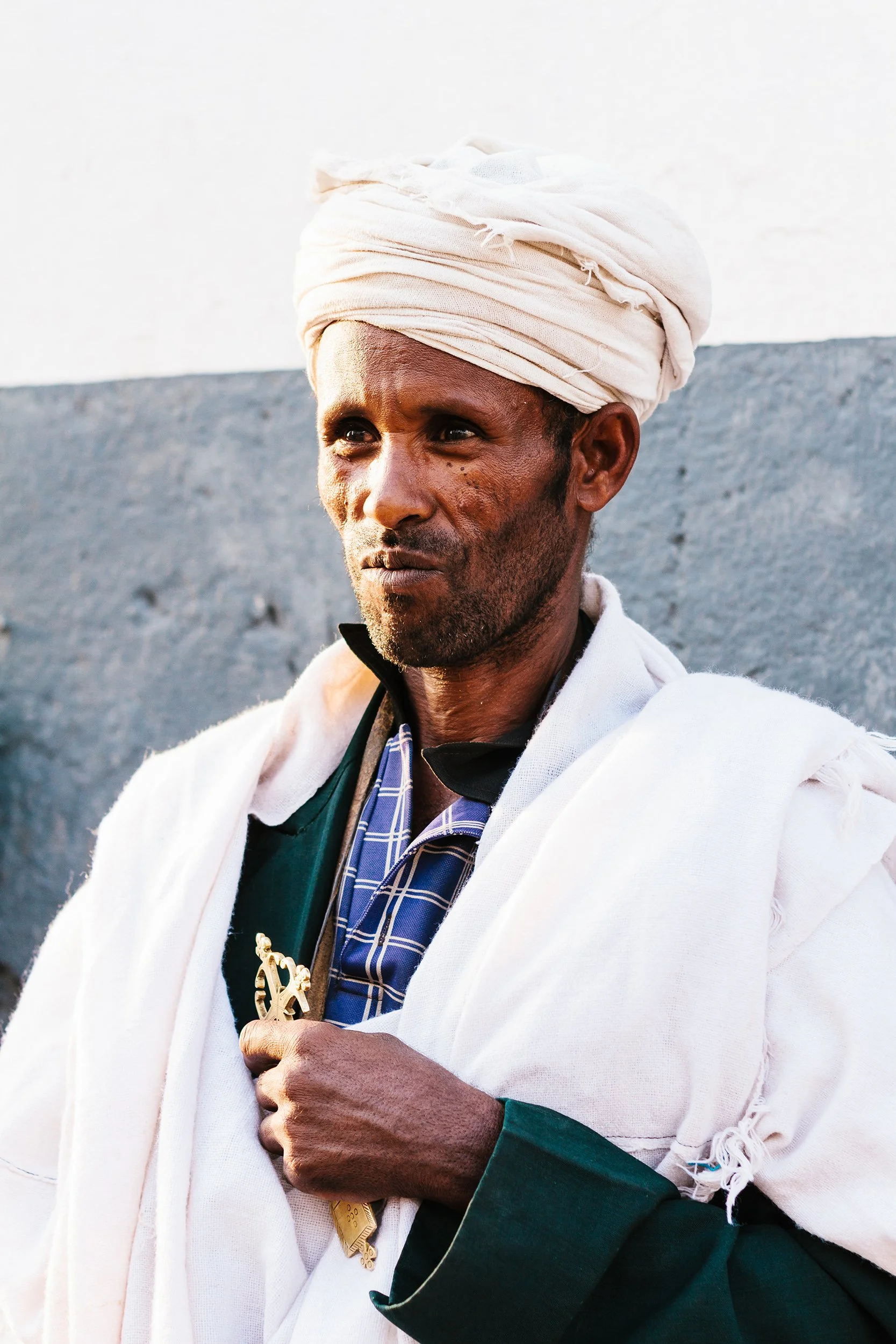 Ethiopian Orthodox Priest with Coptic Cross