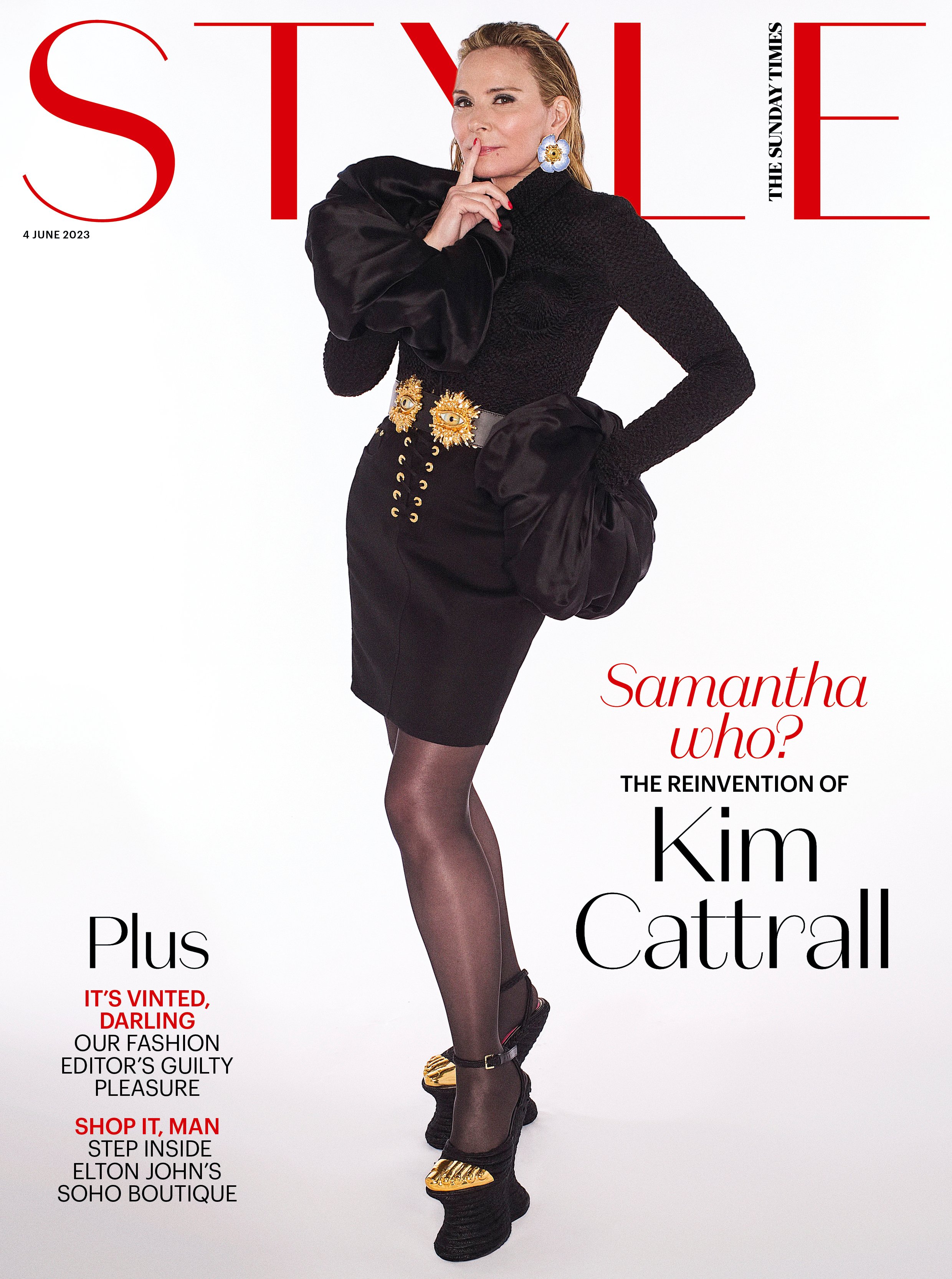 Kim Cattrall for the cover of The Sunday Times Style