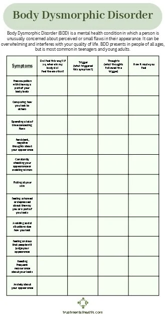 Therapy Worksheets | CBT Worksheets | Trust Mental Health