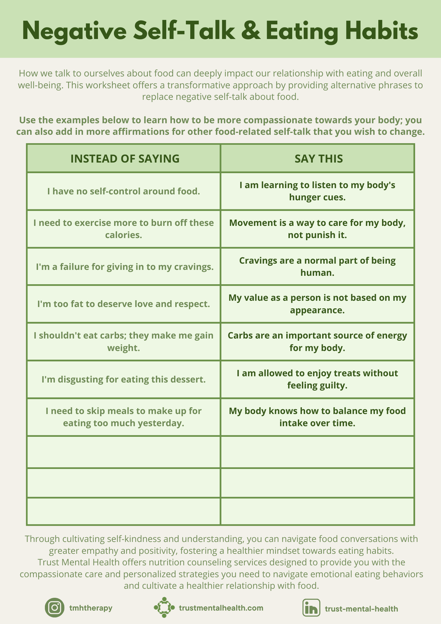 View of Coping Strategies Worksheets | Trust Mental Health