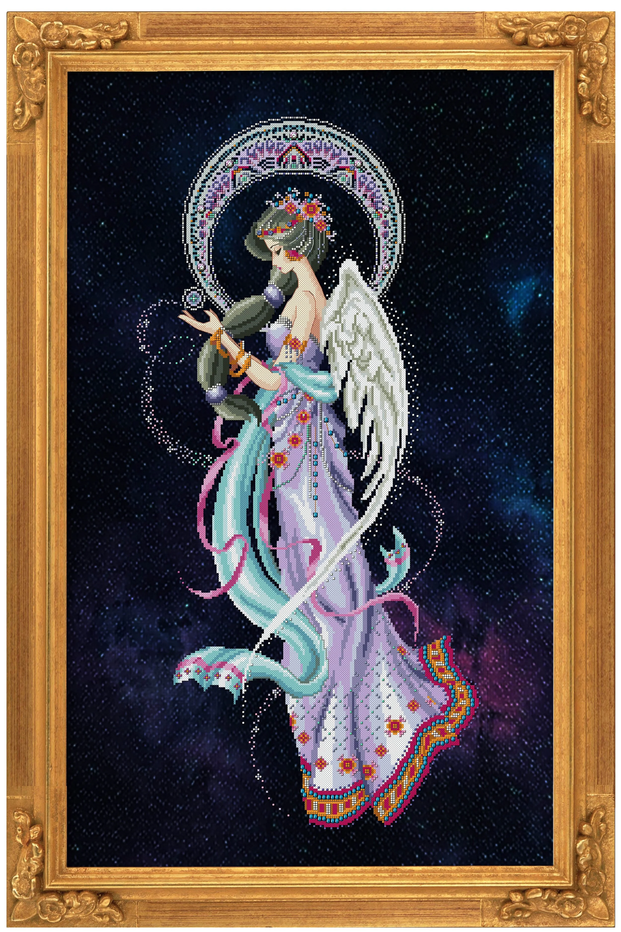 Mayari, Deity of the Moon Counted Cross Stitch Chart by Bella Filipina Designs — Cross Stitch Boutique Mayari, Deity of the Moon Counted Cross Stitch Chart by Bella Filipina Designs — Cross Stitch Boutique