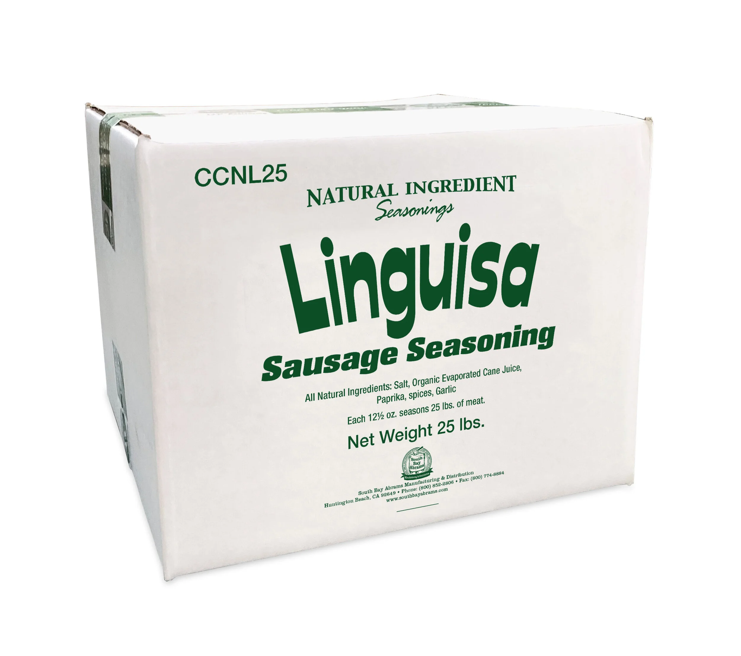 CCN25 Dean's All Natural Linguisa Sausage Seasoning 25 lb Box