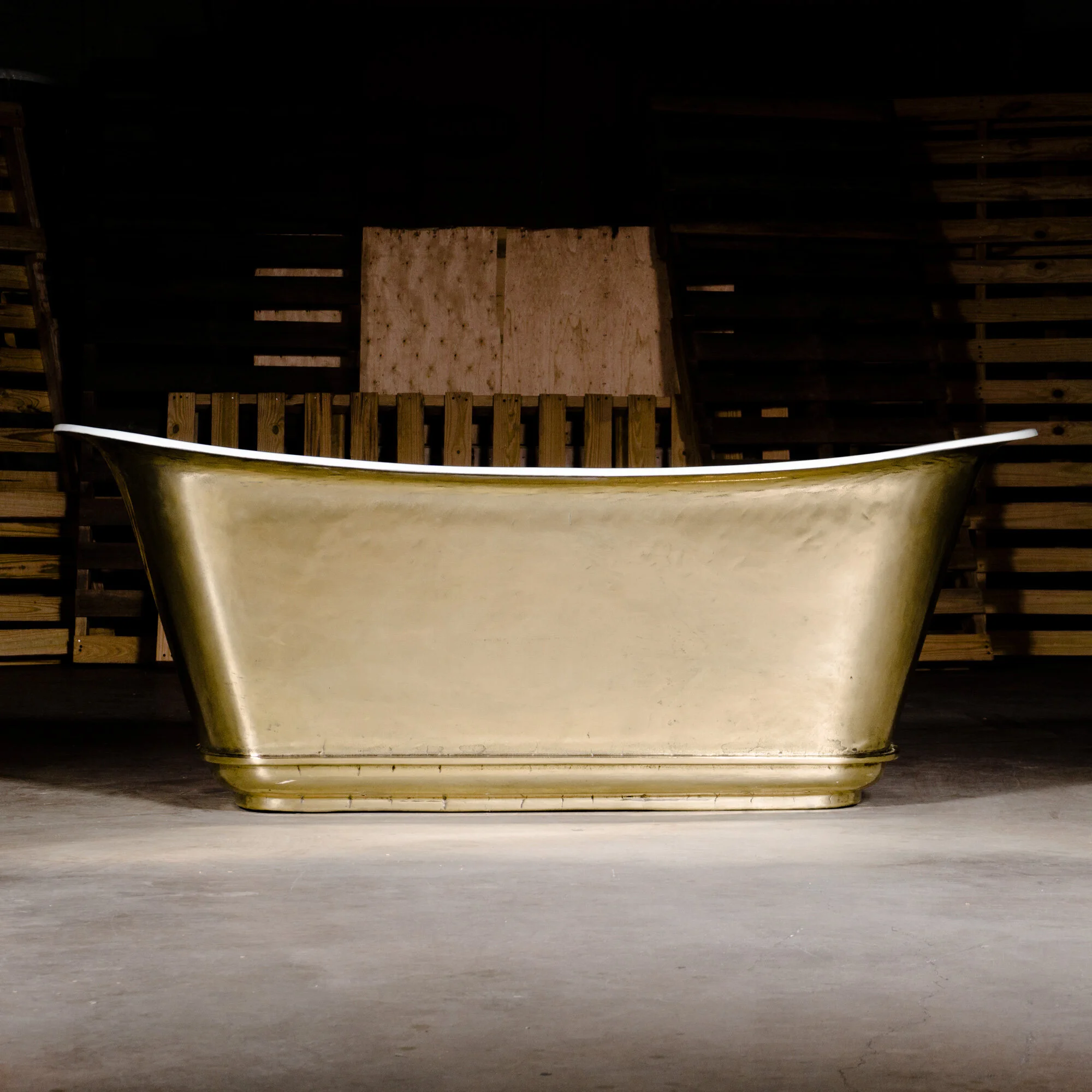 No. 26 - The 73" Chariot Standing, Polished Brass with Drain and Overflow