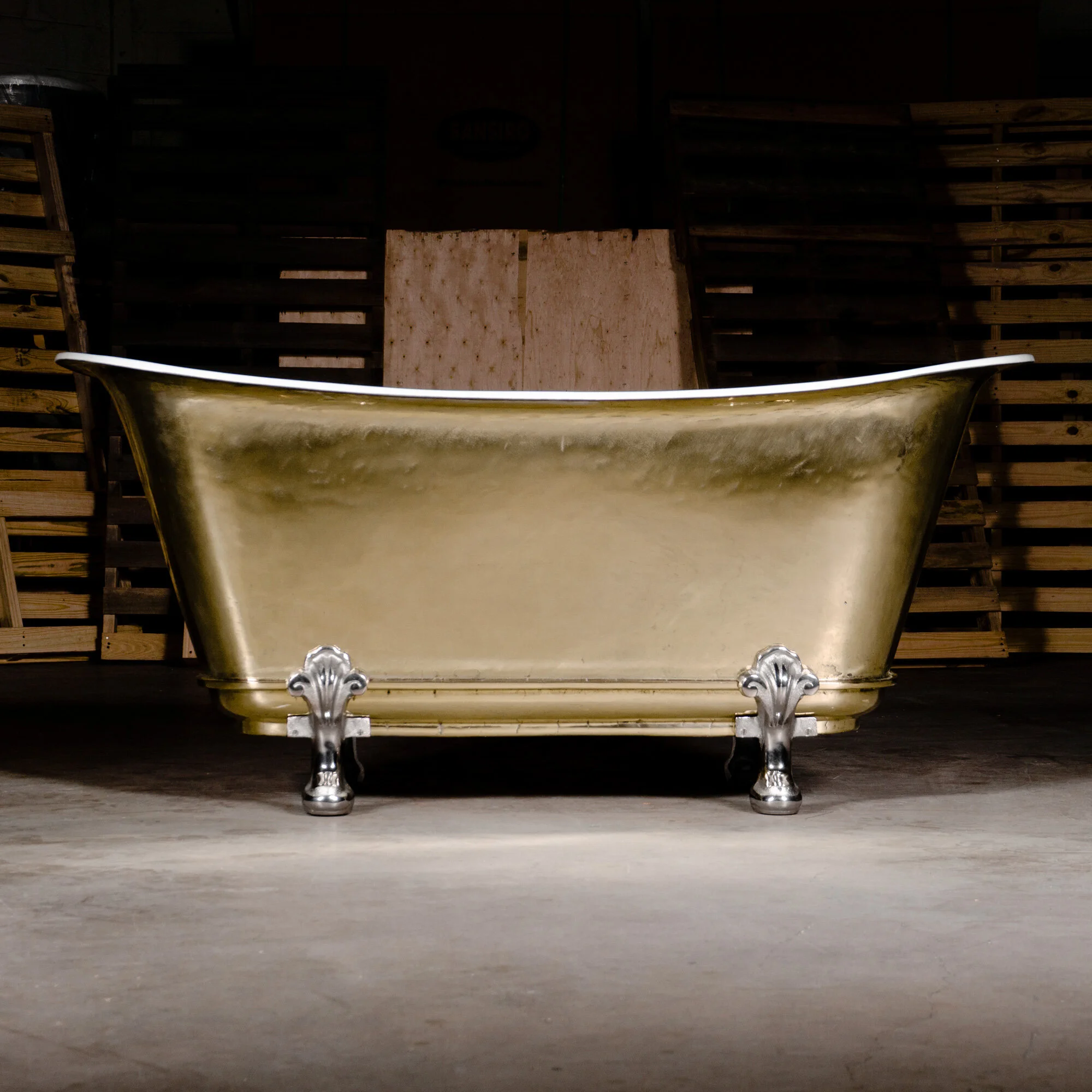 No. 21 - The 59" Chariot Clawfoot, Polished Brass with Drain and Overflow
