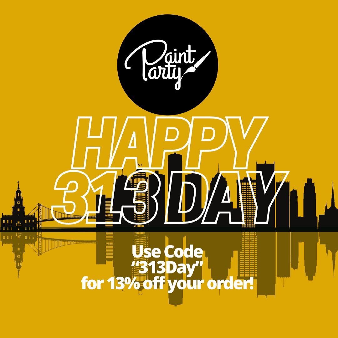 Happy 313Day 🥳🎇
Thank you to all of our customers especially our amazing customers in the city of Detroit for all your support! Enjoy 13% off today 💛