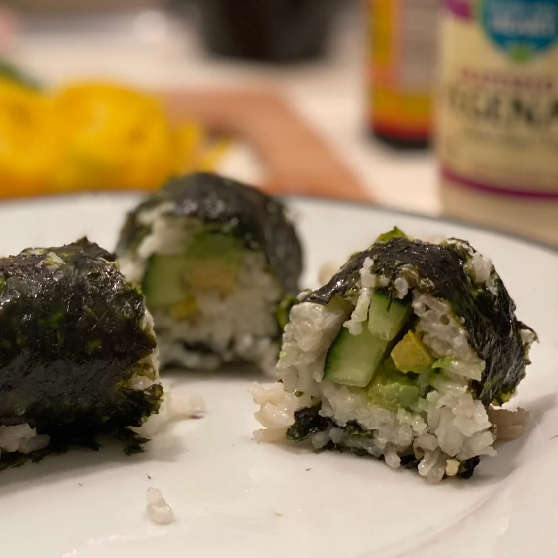 Home made vegan sushi 🍣 #delicious