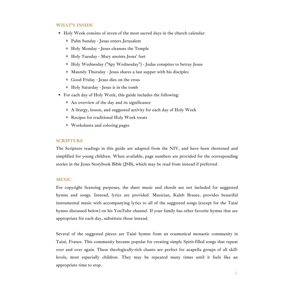 Holy Week Guide — Little Way Chapel