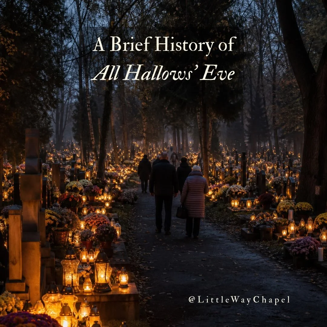 Want a free guide to celebrating All Hallows&rsquo; with the Church? Comment MEMBER below for a free month trial to the Little Way Chapel Membership.

The pagan side of Halloween is far more complicated to disentangle than Christmas or Easter. A part