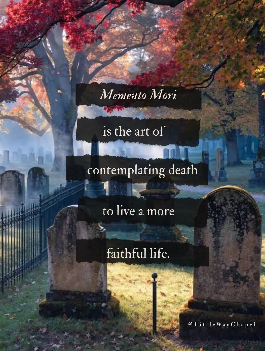 If All Saints&rsquo; Day is like a little Easter, celebrating the power of Christ&rsquo;s resurrection, then All Hallows&rsquo; Eve is a little Lent, reminding us that we, too, must die. Memento Mori. May it lead us to a better life.

Comment MEMBER 
