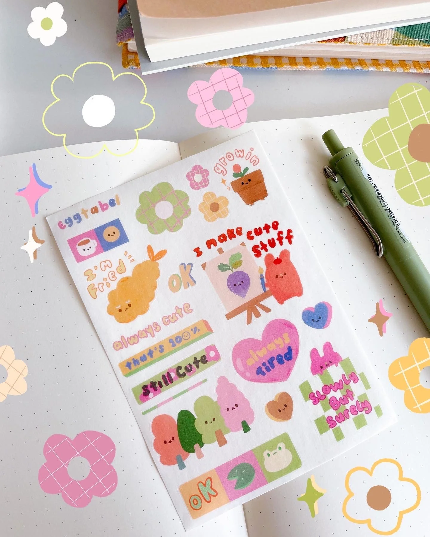 Always tired washi stickers