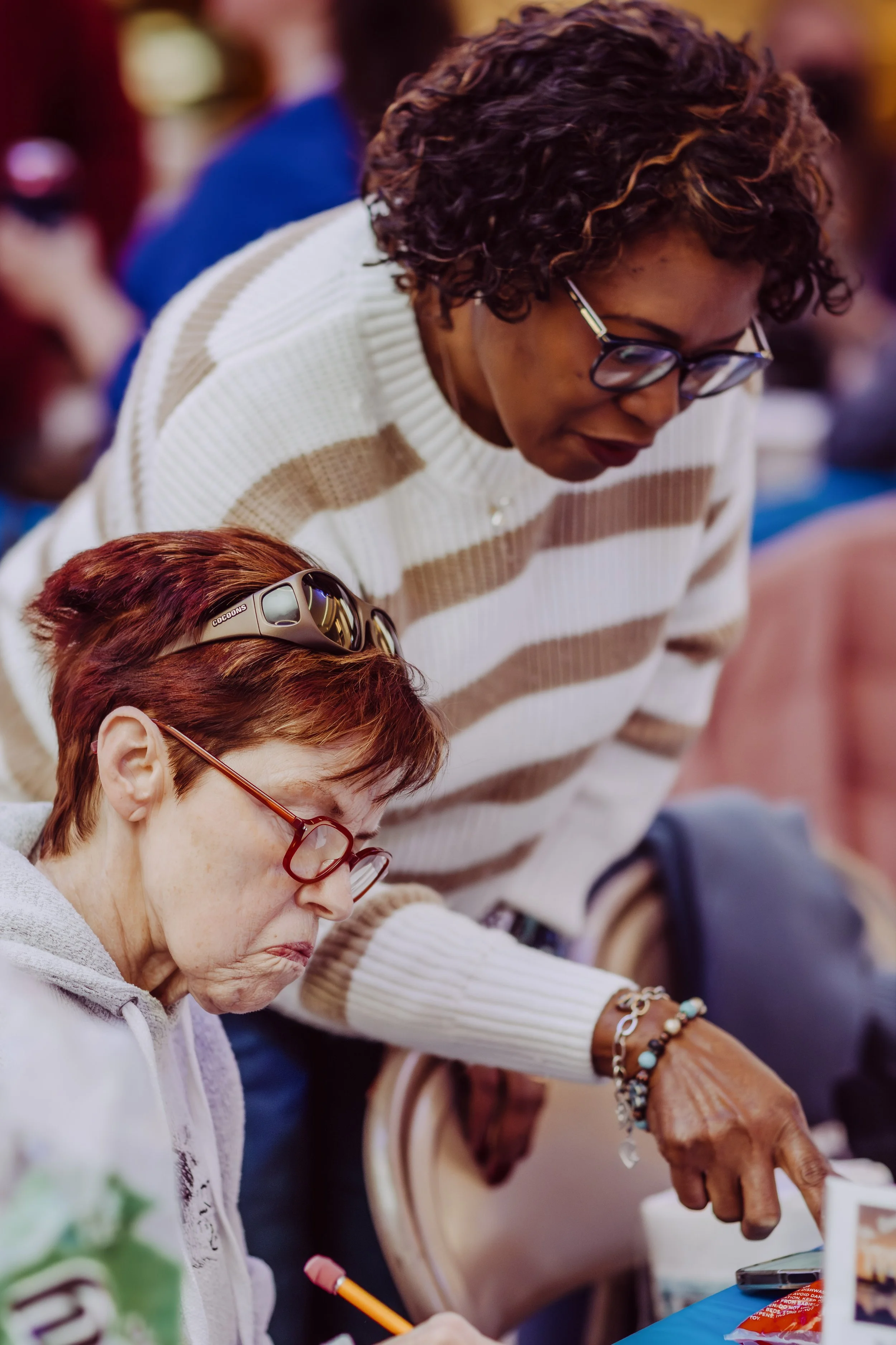 Committeewoman Janine Grasaglio and Township President Helena Smith