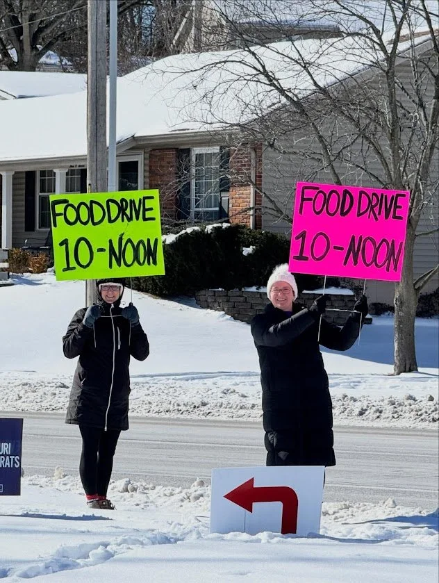 Chesterfield Democrats Food Drive Signs