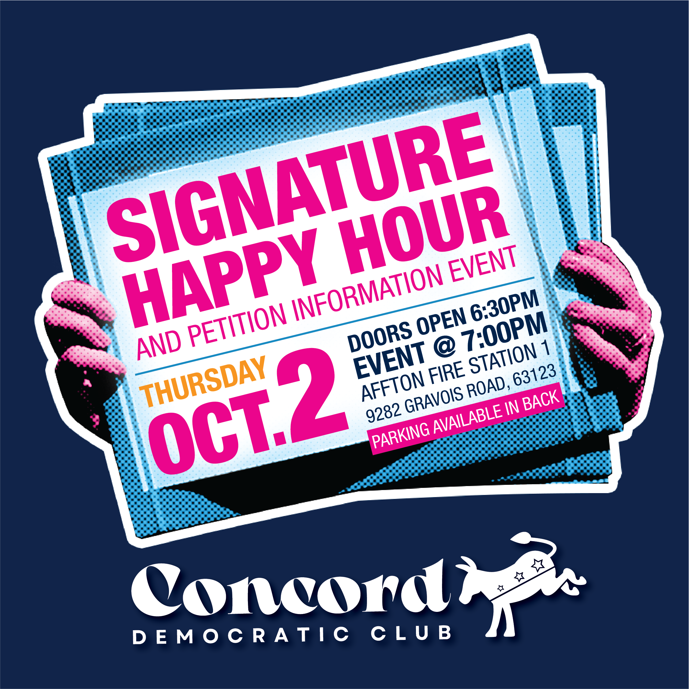 Concord Democratic Club Signature Happy Hour and Petition Info Event