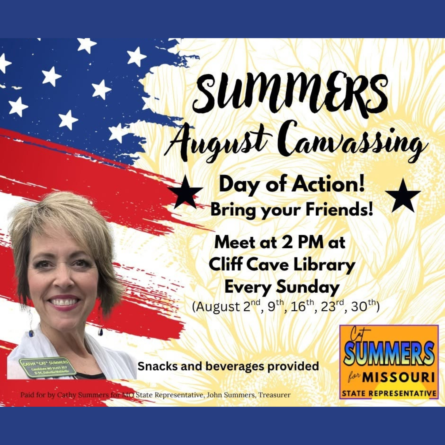 Cat Summers for State Rep August Canvass Days