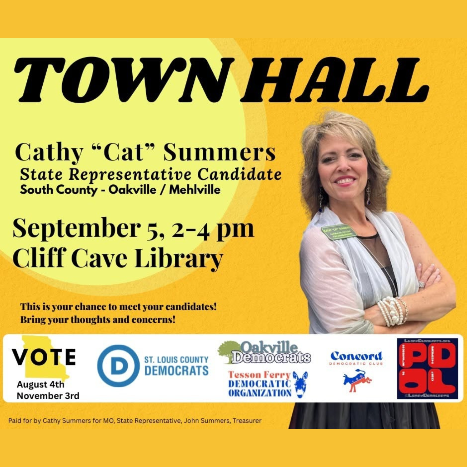 Town Hall with Cat Summers for State Rep