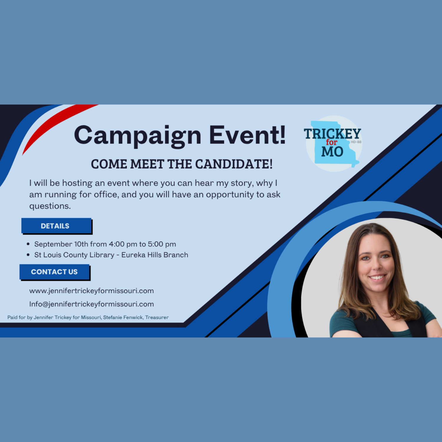 Eureka Candidate Meet and Greet with Jennifer Trickey