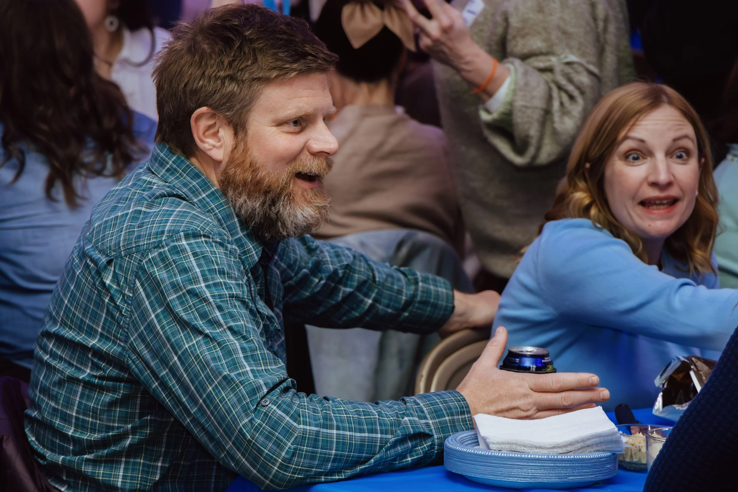 Trivia attendees having lots of fun