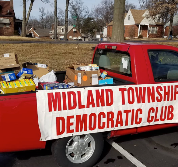 Midland Township Democrats Food Drive truck load