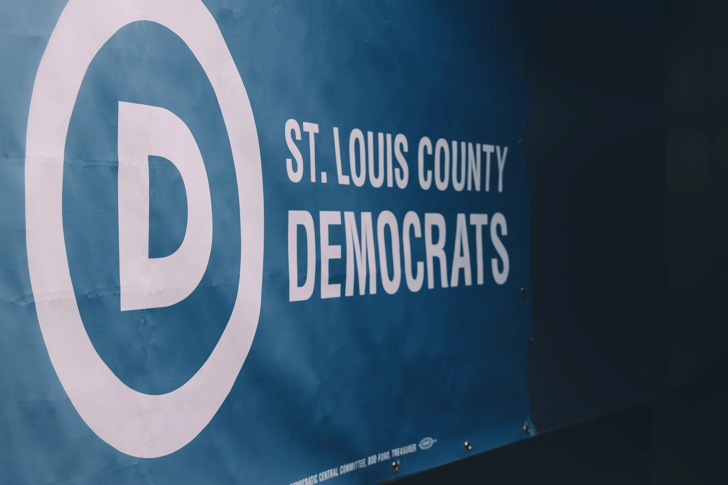 St. Louis County Democrats blue banner