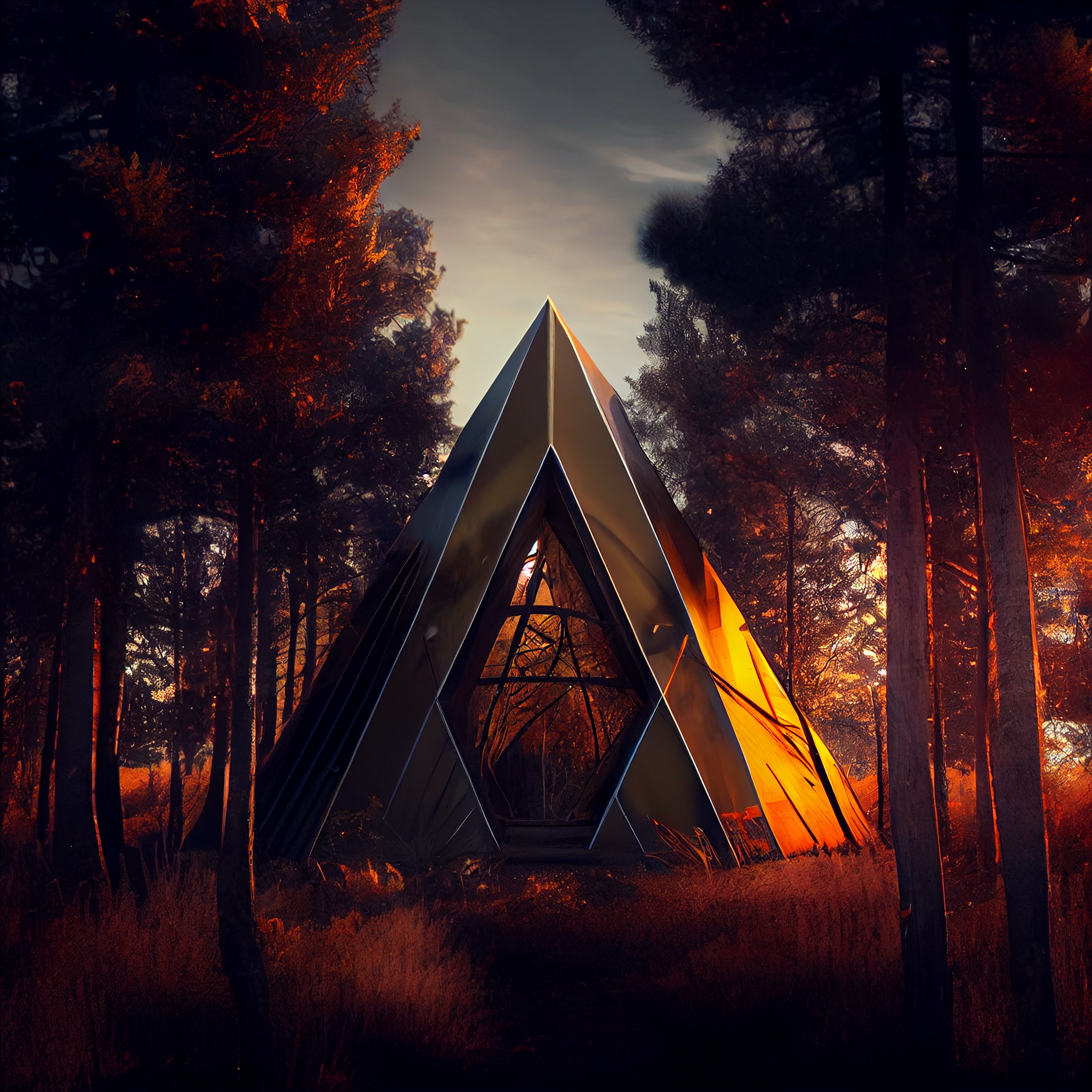 Gurvan.custom_futuristic_cedar_wood_tepee_black_metal_rust_moss_dbda84c9-a9e2-4ad4-a07c-90b1b8d5e0fc.png