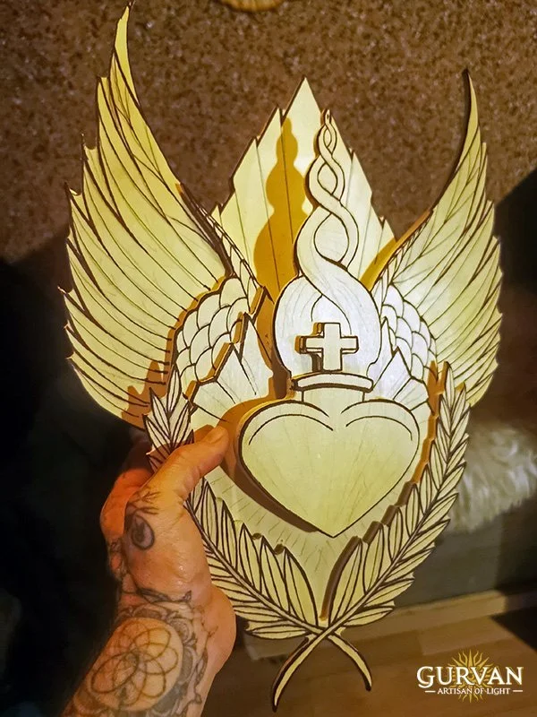 CNC Cut version of Jo Nillo's Winged Heart