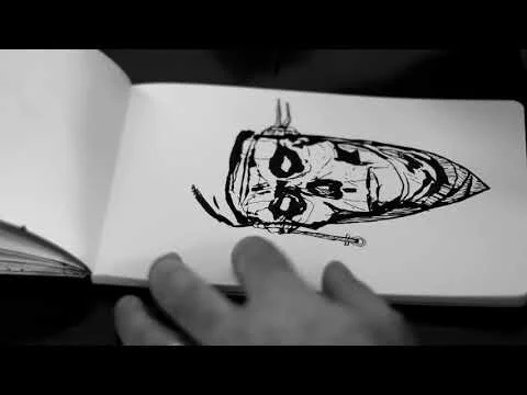 Undead Merchant Portrait Time Lapse | April 2019 | Ink Sketching With A Pilot Parallel Pen & Brush (Copy)