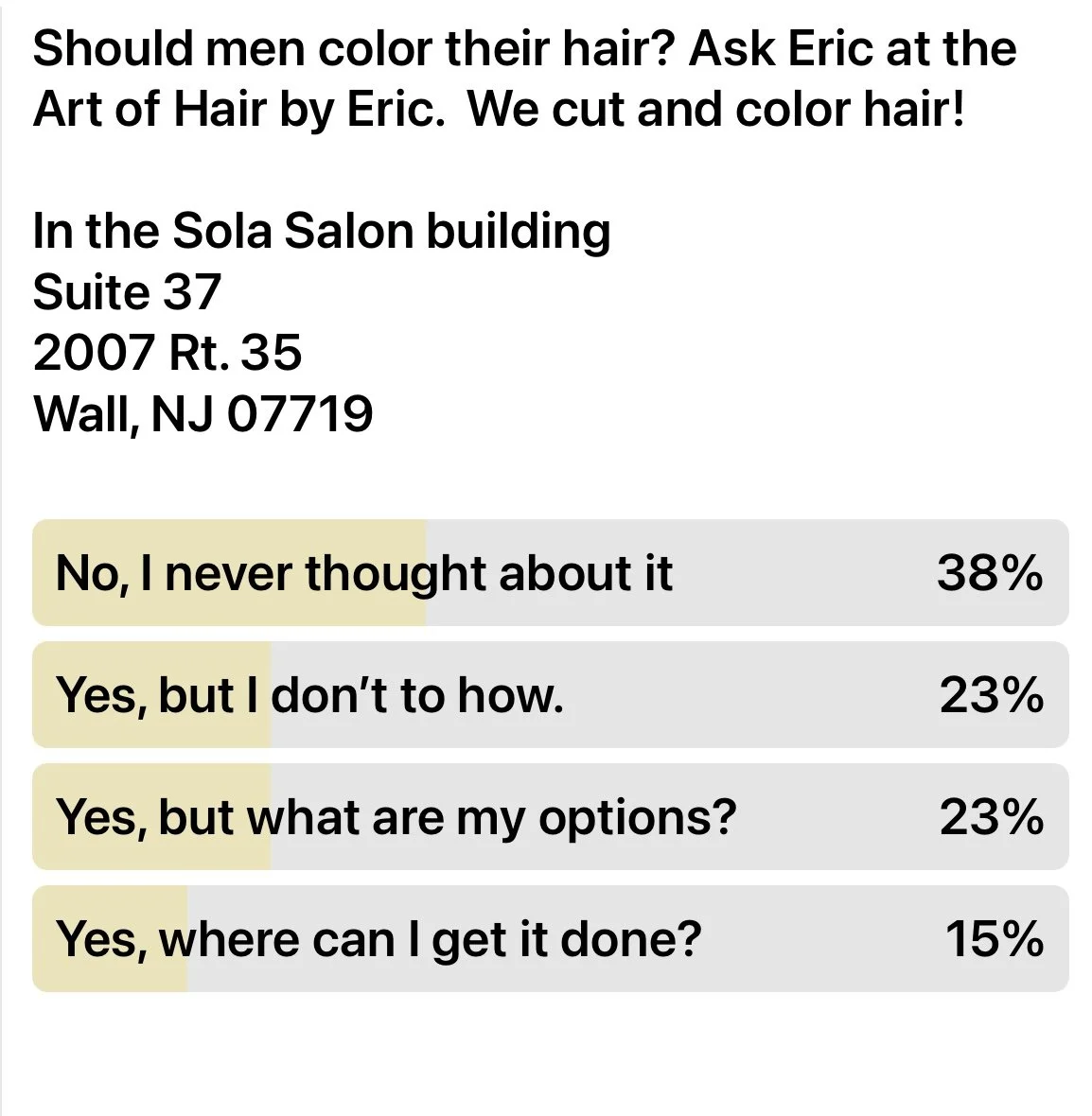 Poll: Should Men Color Their Hair?