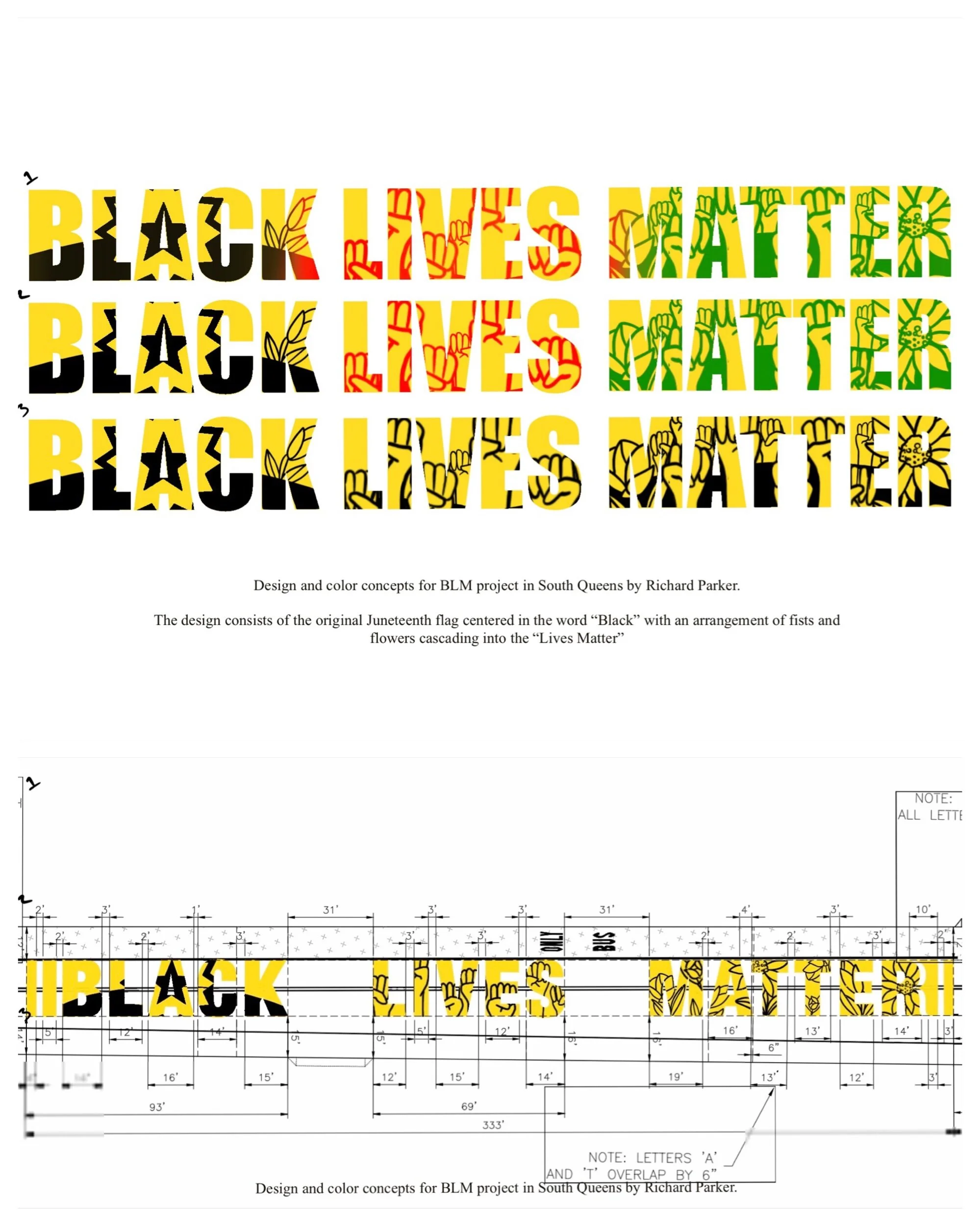 Concept design blm mural queens richard made rich parker