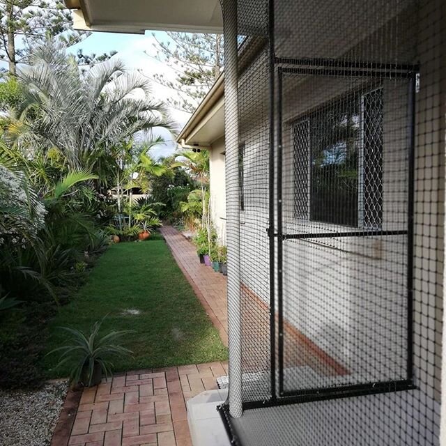 Cats don&rsquo;t need a large space - they just need space be outside safely. This porch enclosure is now ready for the new rescue cats that are joining the family. We are sure they are going to love having this area to be outside 🙌😻