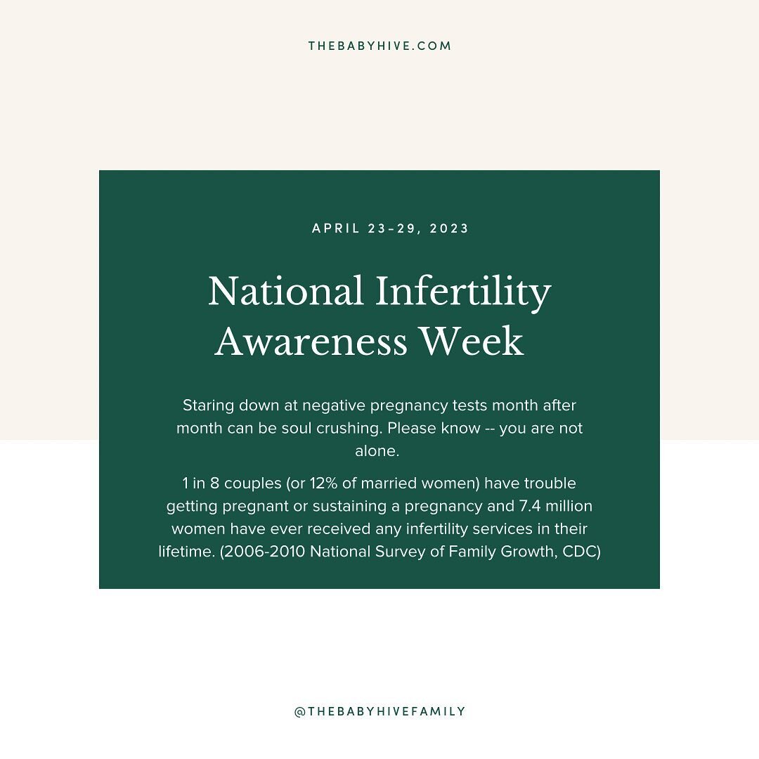 In honor of Infertility Awareness Week, we want to take a moment to recognize the many individuals and couples who are facing what can be a difficult and emotional challenge on their journey to parenthood.

Infertility is a deeply personal issue and 