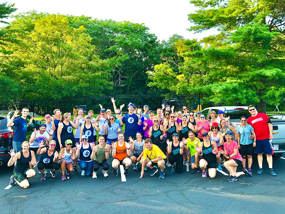 Group of runners that met at the running store near Dedham, MA 