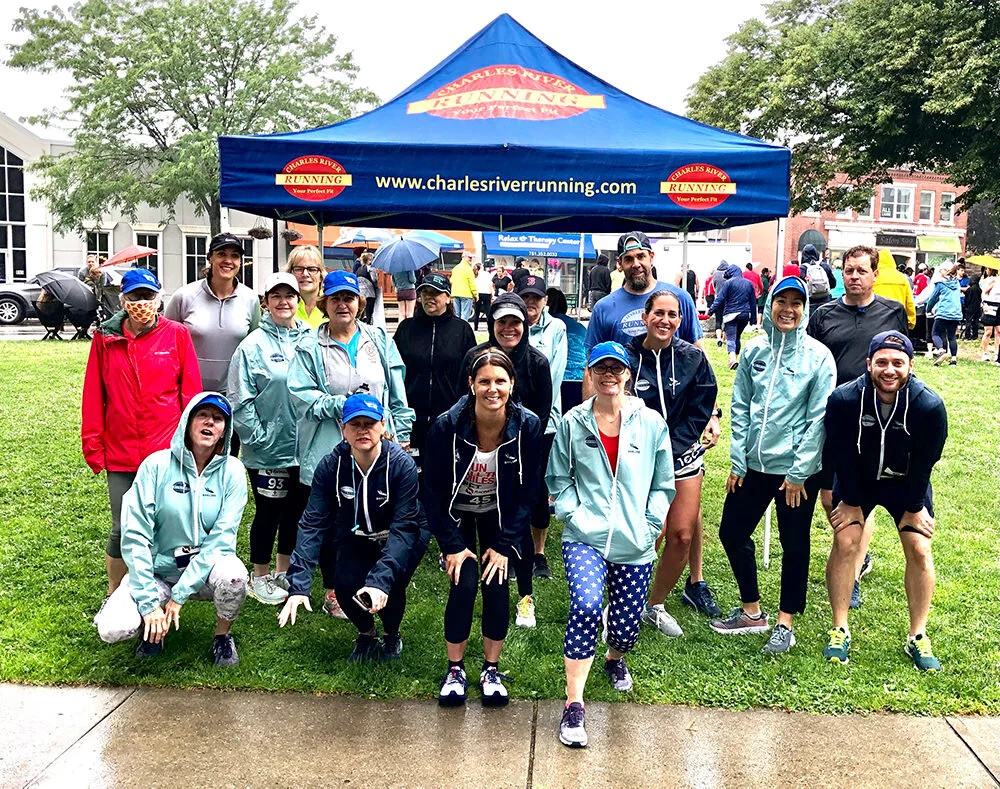 Running event sponsored by running shoe store in Norwood