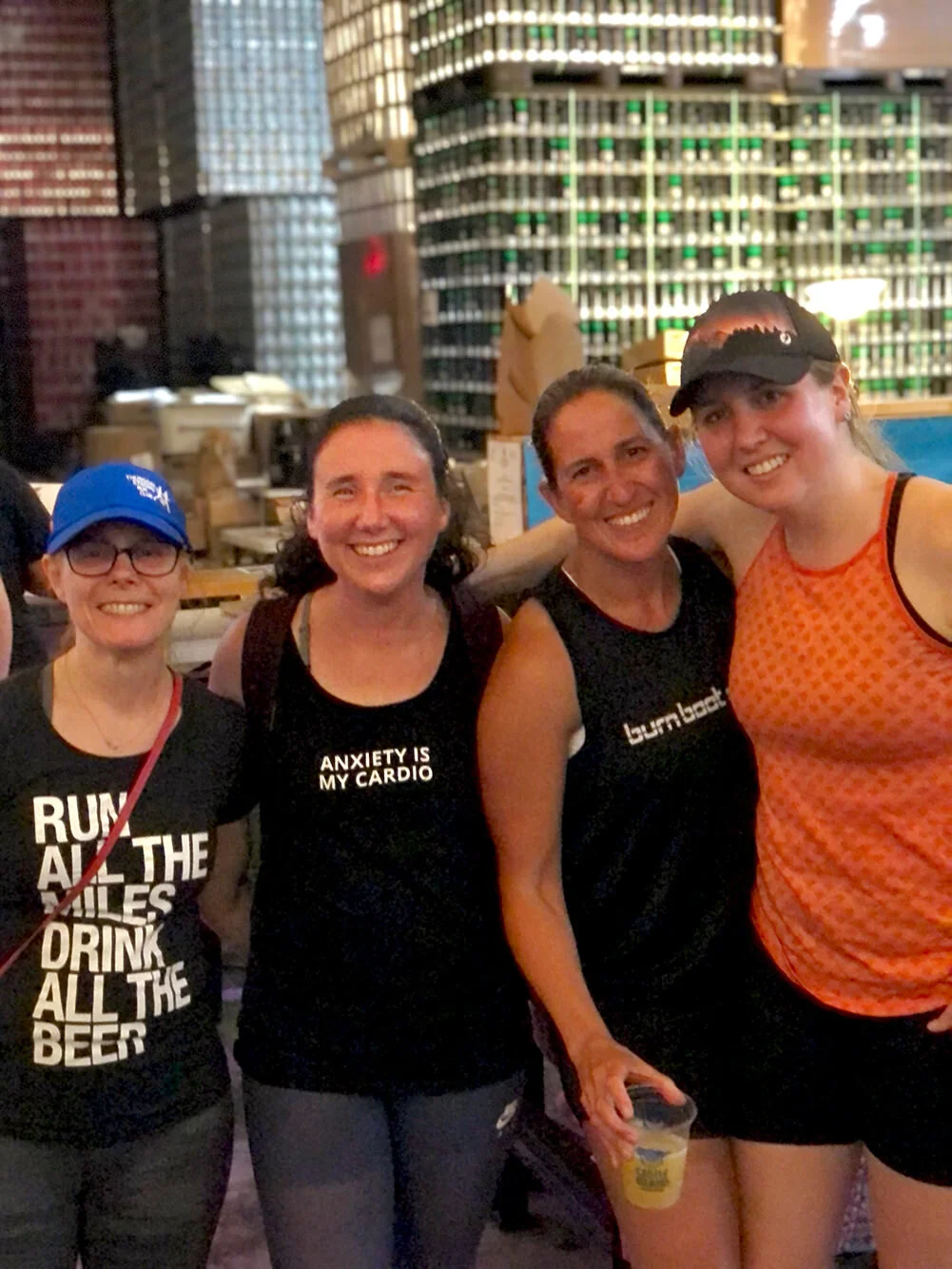 Friends that met at the Brooks shoe store near Westwood, MA