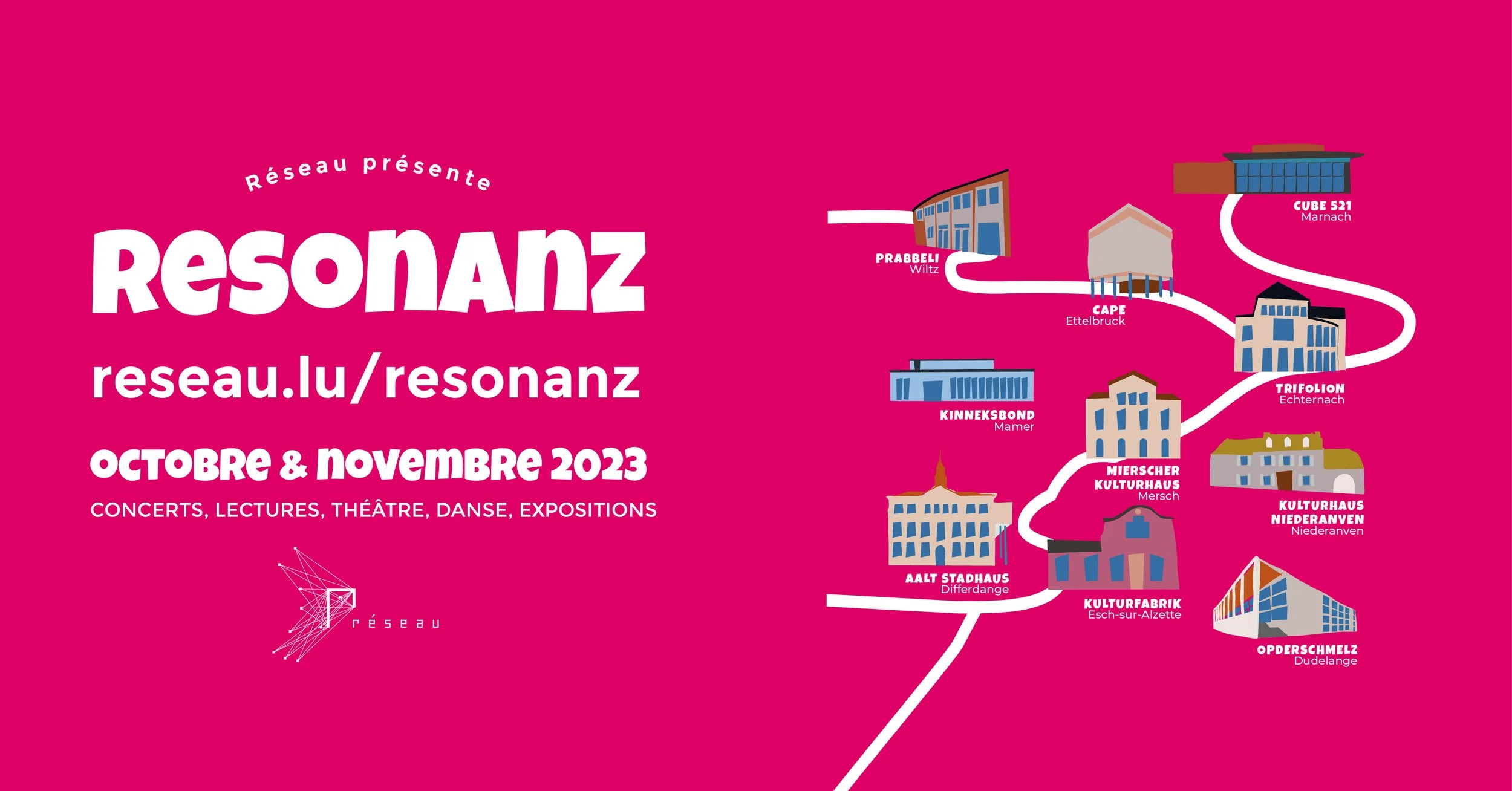 Réseau présente Resonanz 2023 : concerts, lectures, théâtre, danse, expositions