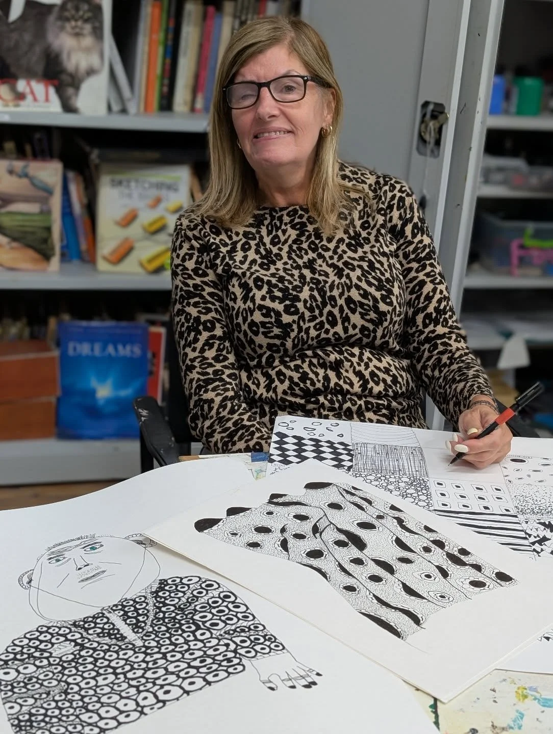 Inspired by the visionary artwork of Madge Gill, Sam is putting the finishing touches to her drawing workshop, which she&rsquo;ll be co-facilitating with @wilfridwoodsculptor @wallacemuseum

🎨 &ldquo;It&rsquo;s nice to collaborate with Wilfrid becau