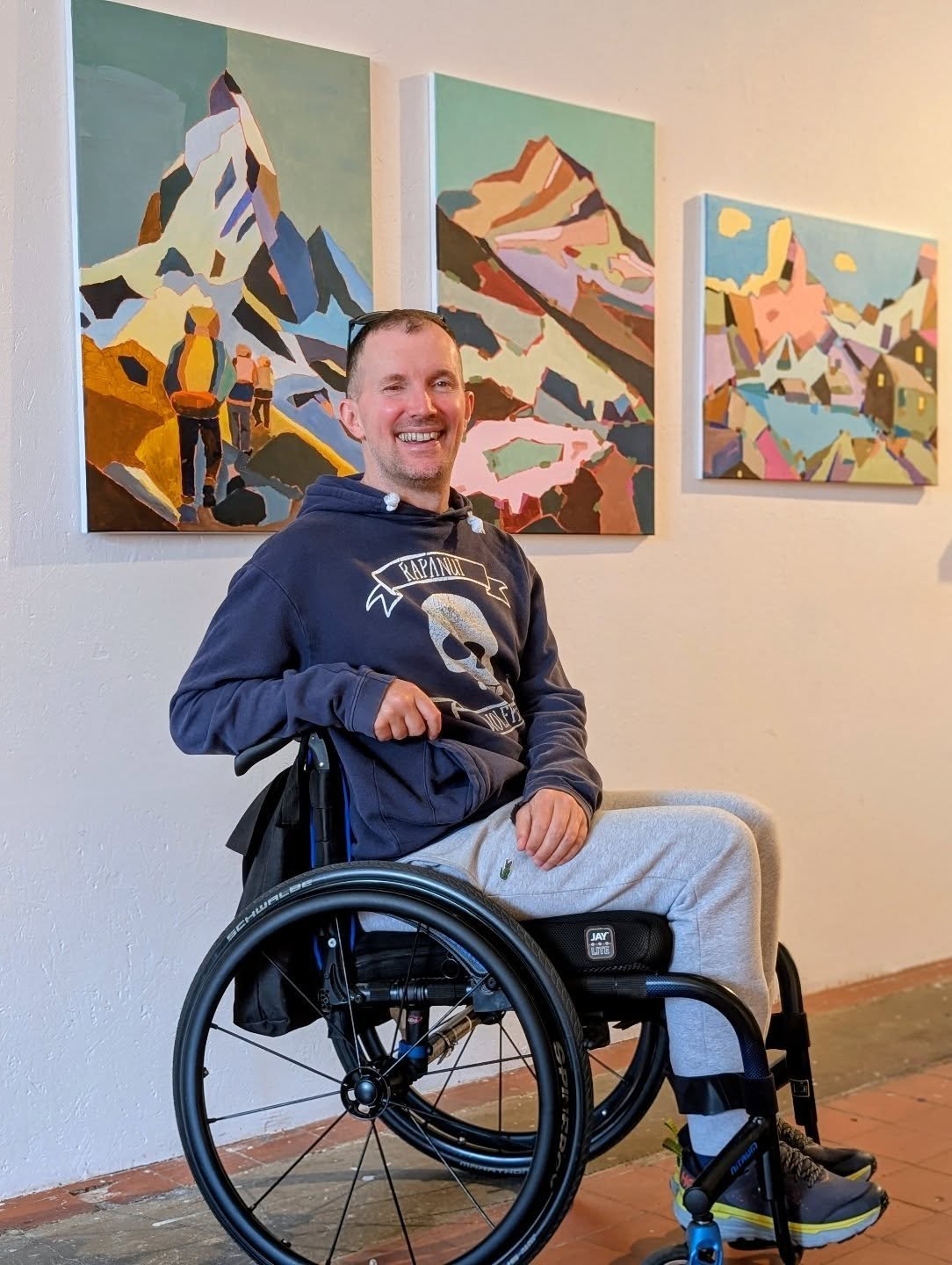 Peaks of Imperfection was an exhibition that brought together 17 artists whose practices explore resilience, transformation, and the beauty that can emerge from life's fractures. Among the works exhibited were Graham's striking mountain landscapes.

