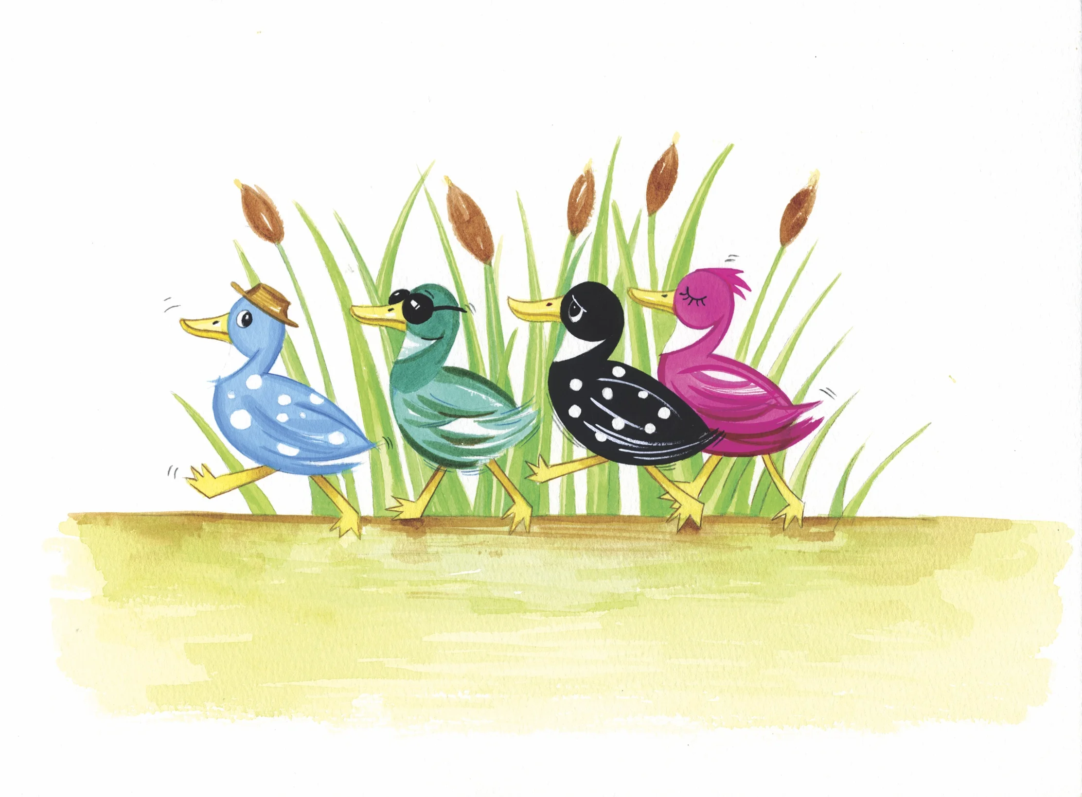 Silly-Ducks-Limited-Edition-Print-A-Parcel-of-Pigs-Andrea-Prior-Childrens-Author-Illustrator-Childrens-Books.jpg