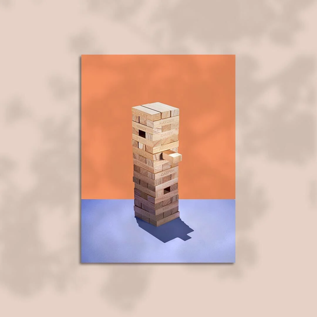 🧱 J E N G A 🧱
.
.
.
.
.
.
Another concept shoot. Jenga blocks with baby names on it. For a new redesigned magazine I worked on years ago. Missing the studio and work.
#conceptshoot #babyjenga #studio #featuredesign #designer #freelance #work #artdi