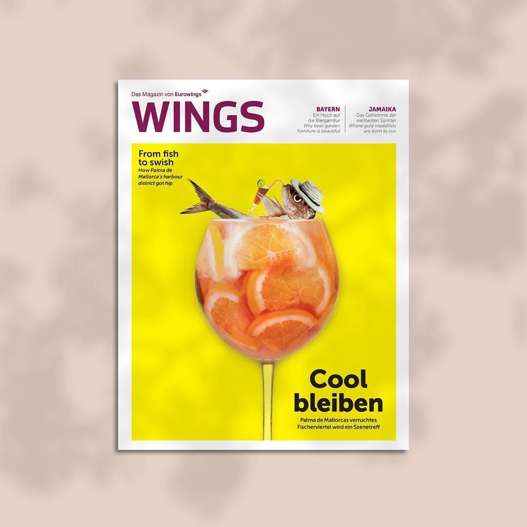 🐟 W I N G S 🐟 
.
.
.
.
.
I worked on a German inflight magazine for Eurowings. Here is one of my covers I did for them when art directing on their magazine. 
#designer #concepts #eurowings #wings #magazine #freelance #inkglobal #airline #german #bi