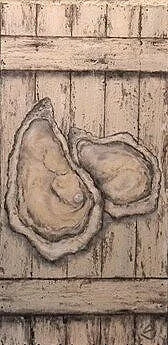 Rustic Oysters on Wood (painted)