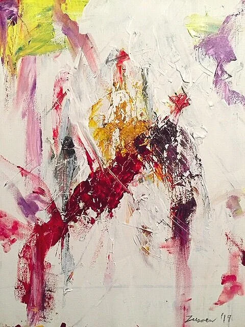 Waiting For Spring (Triptych/Panel 3). 2019. Oil and gesso on canvas (16” x 20”).