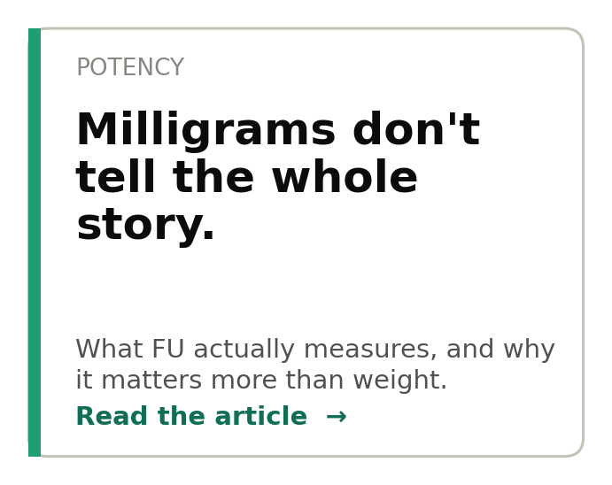 FU versus milligrams — nattokinase potency explained