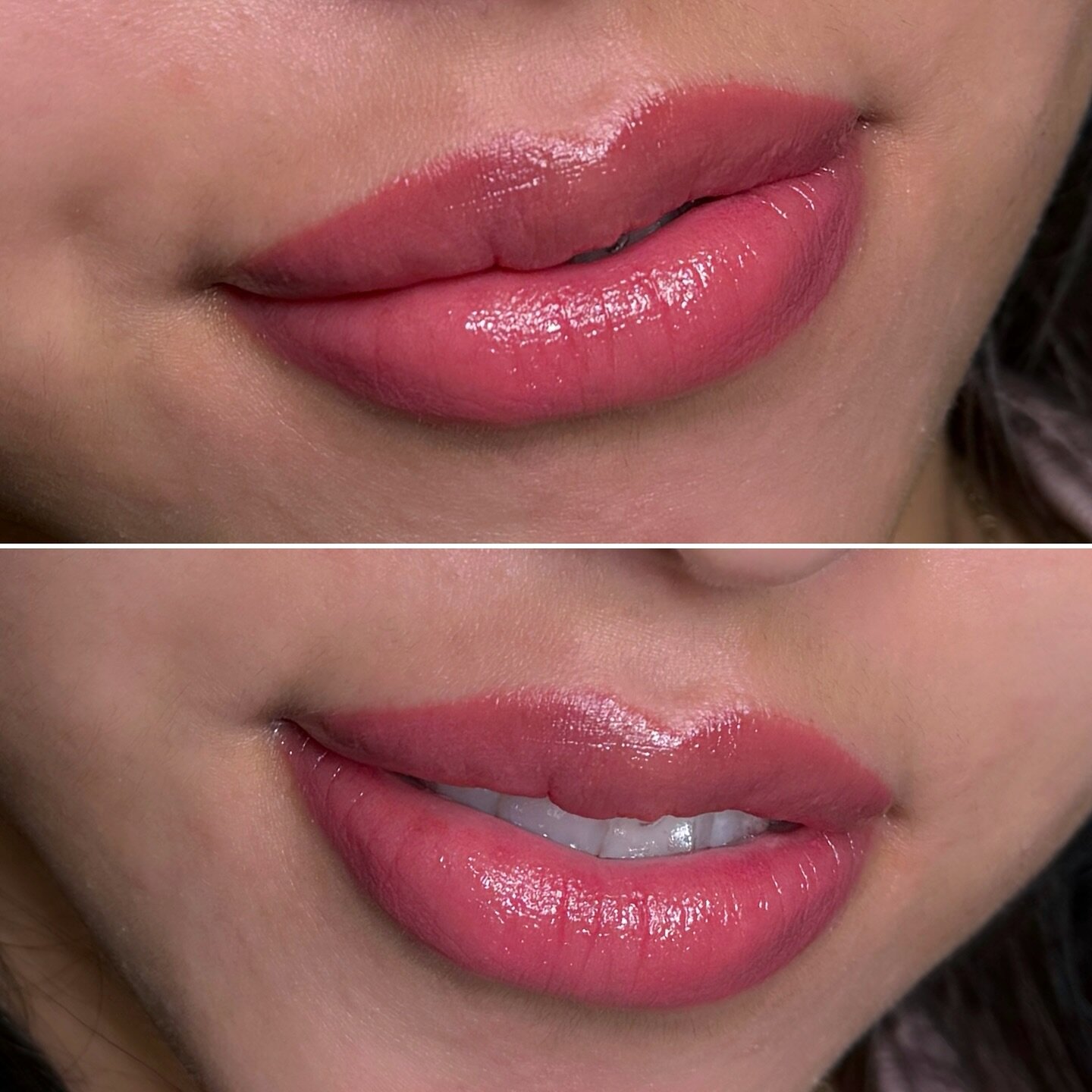 Fresh lip blush! This client wanted to correct asymmetry and give her lips a subtle pop of color. Lip blush typically lasts 1-3+ years. Schedule your appointment today at www.cascadia-ink.com. 💋 

#lipblushing #lipblushseattle #puyallupsalon #tacoma