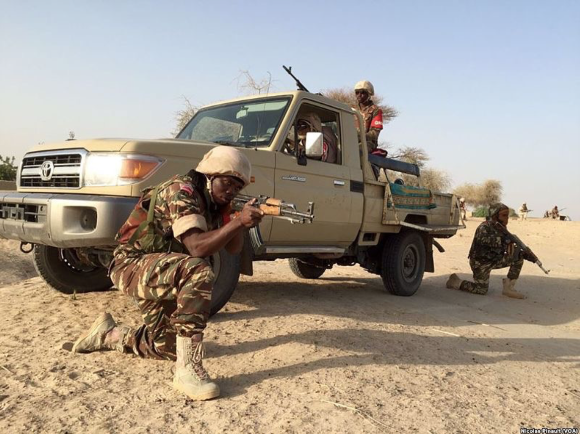 Source: Nigerian Soldiers in February 2016, Credit Wikimedia https://commons.wikimedia.org/wiki/File:Nigerian_Army_Boko_Haram_demonstration.jpg