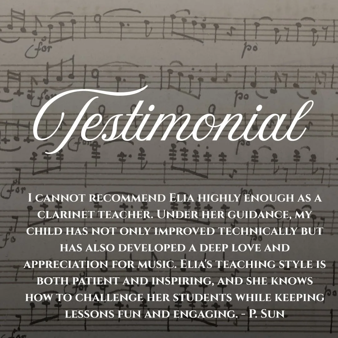 #testimonialtuesday I&rsquo;m thrilled to share the experiences of my current and past students each week. 

Now booking January students! DM me &ldquo;lessons&rdquo; to learn more. 

#nycmusiclessons #clarinetlessons #saxophonelessons #bandkids #pri