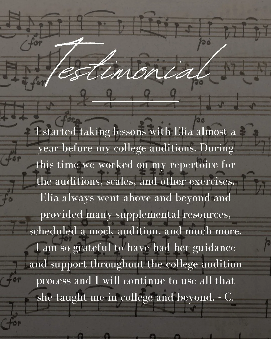 #testimonialtuesday Thrilled to share a testimonial from a past student who went on to major in music education. One of the greatest joys in teaching is watching your students grow into their own amazing musicians and teachers!! 

#clarinet #clarinet
