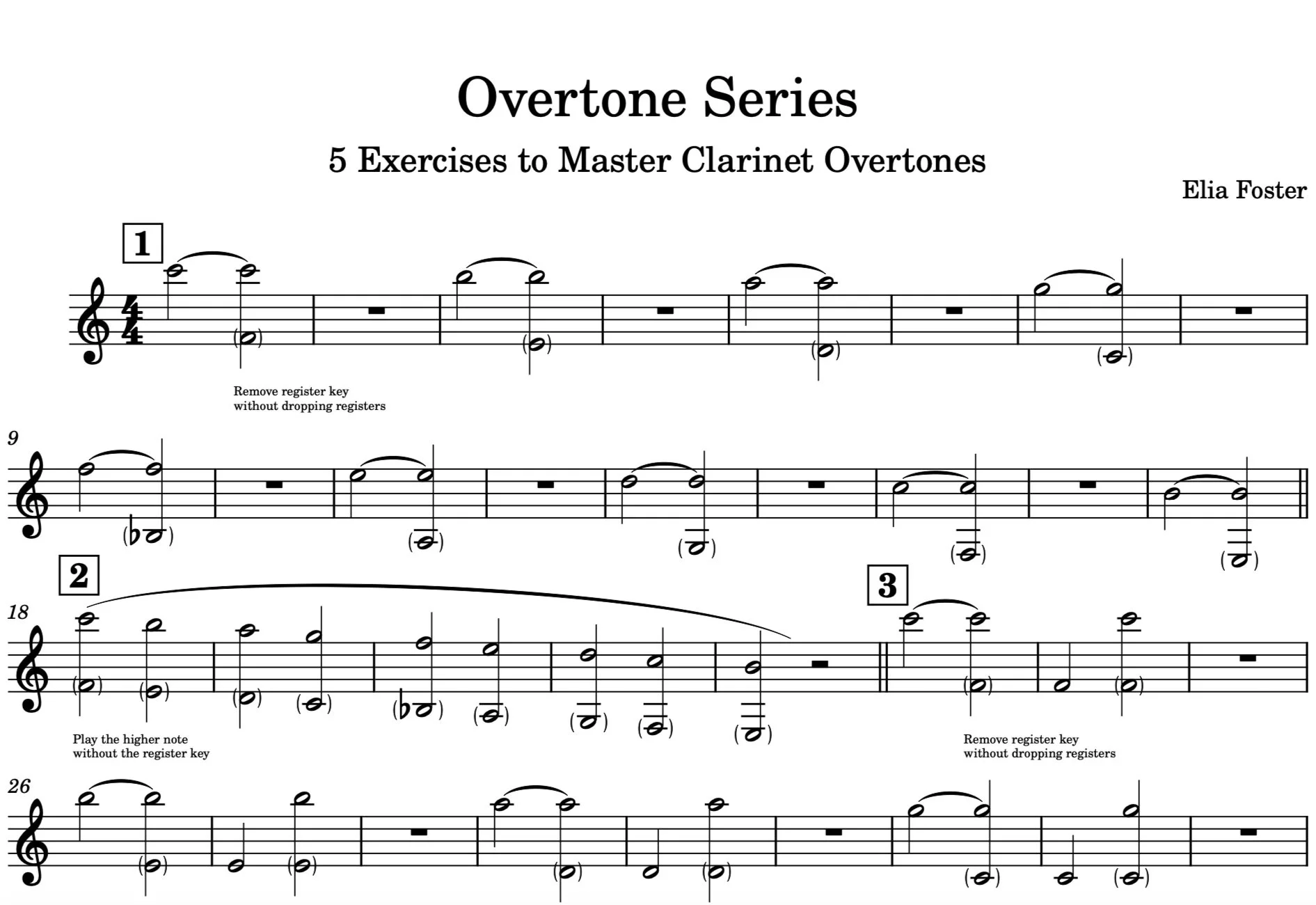 How to Practice overtones on clarinet (Improve Tone, Range, and Control)